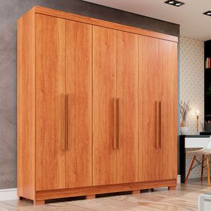 Guarda-roupa Casal Com Pé 6 Portas 2 Gavetas Recife Sallêto Cinamomo
