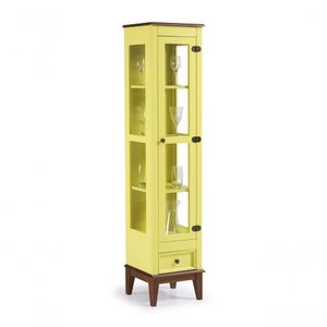 Cristaleira 1 Porta + 1 Gaveta Amarelo Lemon