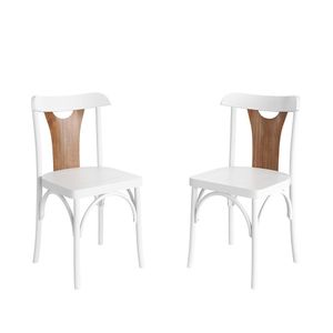 Conjunto 2 Cadeiras De Madeira Maciça Apaixone Y Branco