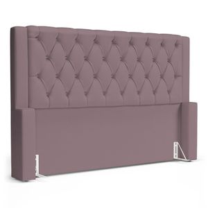 Cabeceira Atena Para Cama Box Casal Padrão 140cm Capitonê Com Frame Veludo Rosê - Desk Design