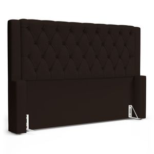 Cabeceira Atena Para Cama Box Casal Padrão 140cm Capitonê Com Frame Suede Marrom - Desk Design