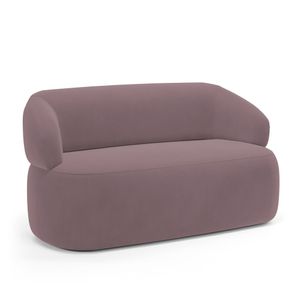 Sofá Orgânico 03 Lugares Living Glee 170cm Veludo Rosê - Desk Design