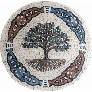 Mosaico árvore Da Vida E Do Conhecimento Celta Iii A Partir De 120cm Tamanho 120cm