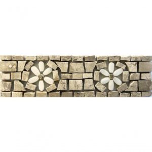 Faixa Em Mosaico Fiori Di Campo - 10x30cm