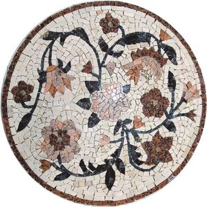 Mandala Mosaico Floral Fantasia Redondo Tamanho 130cm