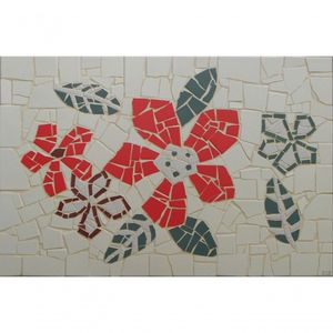 Mesa Em Mosaico Retangular Hibiscus - Somente O Tampo