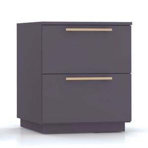Mesa De Cabeceira Dubai 2 Gavetas 50 Cm Vila Rica Cor:alasca