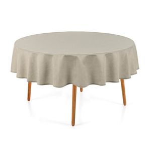 Toalha De Mesa Sempre Limpa Jacquard Redonda 6 Lugares 178rd Caetano Cinza