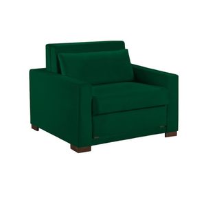 Sofa Cama Solteiro Sofia 1 Lugar 110cm Talento Móveis Verde