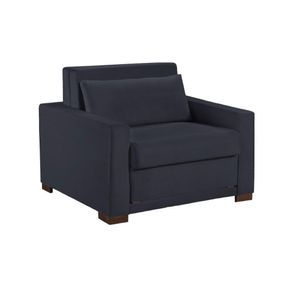 Sofa Cama Solteiro Sofia 1 Lugar 110cm Talento Móveis Preto