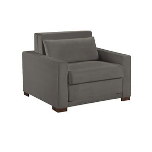 Sofa Cama Solteiro Sofia 1 Lugar 110cm Talento Móveis Grafite