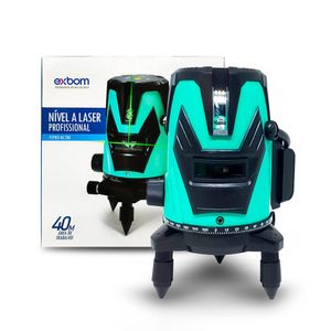 Nível Laser 40m 2 Linhas Recarregável Exbom ângulo 360º