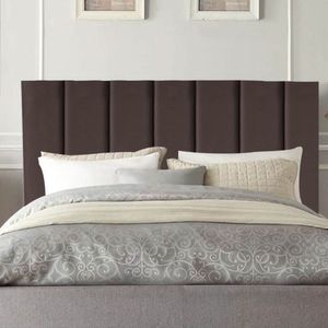 Cabeceira Estofada Cama Solteiro 100 Cm Sophia Carla Veludo marrom