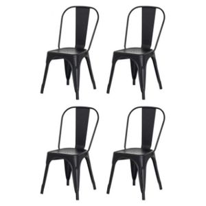 Conjunto 4 Cadeiras Iron Fosca Móveis Preto
