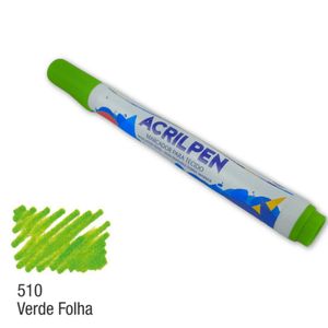 Caneta Marcador Para Tecido Acrilpen Verde Folha