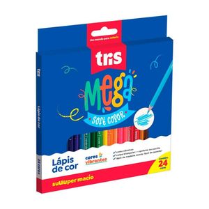 Lápis De Cor Tris Mega Soft Color 24 Cores