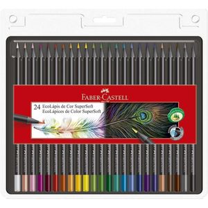 Lápis De Cor Faber Castell 24 Cores Super Soft