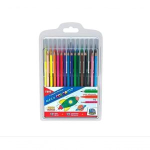 Conjunto Lápis Escolar Mega Color Com 26 Peças