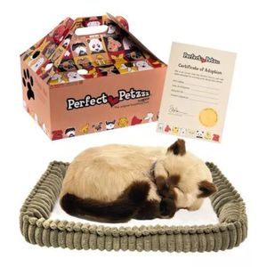 Brinquedo De Pelúcia Que Respira Perfect Petzzz Acompanha Pilha Gato Siâmes