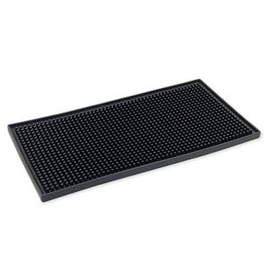 Tapete Escorredor Para Proteger Balcão Pia Para Louças Em Silicone Preto 30x15cm