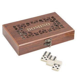 Dominó Jogo Com 28 Peças Com Estojo De Madeira Luxo