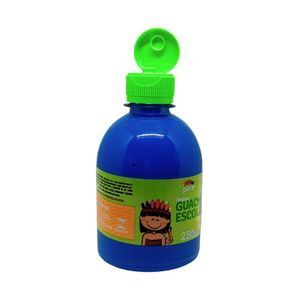 Tinta Guache Escolar Pet 250ml Com Aplicador Piratininga Azul Escuro