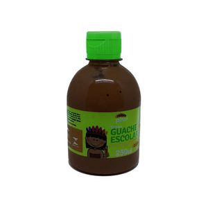 Tinta Guache Escolar Pet 250ml Com Aplicador Piratininga Marrom