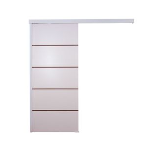 Porta De Correr Branco Prime Frisada F03 210x70