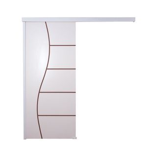 Porta De Correr Branco Prime Frisada F07 210x100