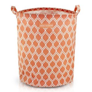 Cesto Para Roupa Suja/ Brinquedos Tecido (g) - Linha Loft Laranja