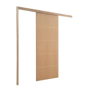 Porta De Correr P- Verniz Frisada Fs Duplo 210x110