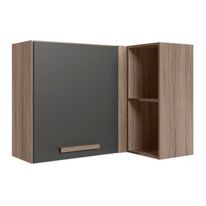 Armario Aereo Canto 89 Cm 16984 Carvalho Nature Chumbo Nicioli