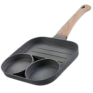 Superfície Antiaderente De Frigideira Elétrica Com 3 Divisórias, Ideal Para Cozinhar Sem óleo