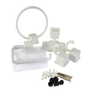 Kit Acessórios De Banheiro Com 5 Peças Branco