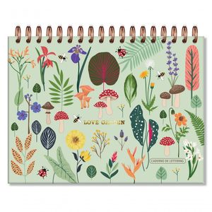 Caderno De Criação Fls. Pretas Love Garden