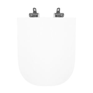 Assento Sanitário Poliéster Para Louça Quadra-unic-axis (deca) Slow Close Cromado Branco