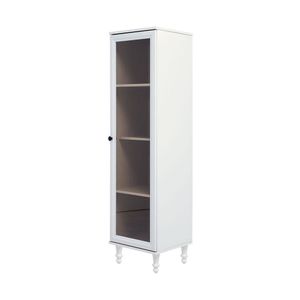 Cristaleira Estante Para Livros 1 Porta Vidro E-963 Branco