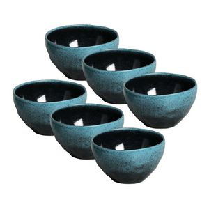 Conjunto 06 Bowl Orgânico Petroleum 558 Ml Azul Porto Brasil