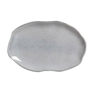 Travessa Oval Rasa Bio Dust Média Cinza Porto Brasil
