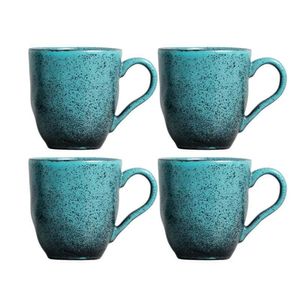 Conjunto 04 Canecas Orgânicas Petroleum 273 Ml Azul Porto Brasil