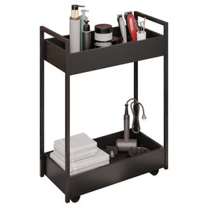 Carrinho Auxiliar Para Salão De Beleza Industrial Sara M24 Preto/preto - Mpozenato