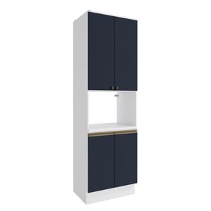Kit Forno Celeste Kappesberg 100% Mdf 4 Portas Branco/azul 70cm