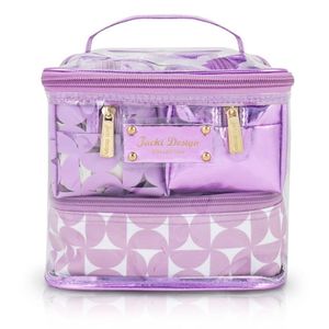 Kit De Necessaire Com 4 Pçs Glitz Jacki Design Roxo