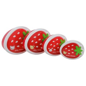 Pote Para Lanche De 4 Peças Filhotinhos Jacki Design Vermelho