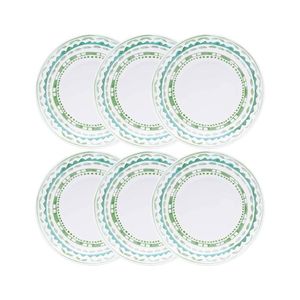 Conjunto 06 Prato Fundo Coup Tropical 21 Cm Coqueiros Oxford
