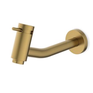 Torneira Para Lavatório De Parede Basic Celite Gold Matte