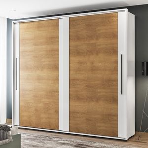 Guarda-roupa 2 Portas De Correr Coimbra Branco-freijó