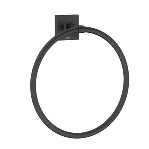 Toalheiro Anel Up Estilosa Para Seu Banheiro Preto Matte