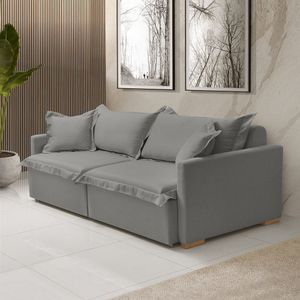 Sofá Cama Portinari 2 Lugares Retrátil 184 Cm Cinza Escuro