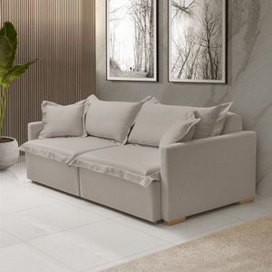 Sofá Cama Portinari 2 Lugares Retrátil 184 Cm Cinza Claro